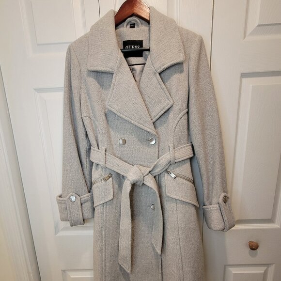 Guess Jackets & Blazers - GUESS Wool Blend Doublebreasted Gray Coat NWOT w/ Silver Buttons